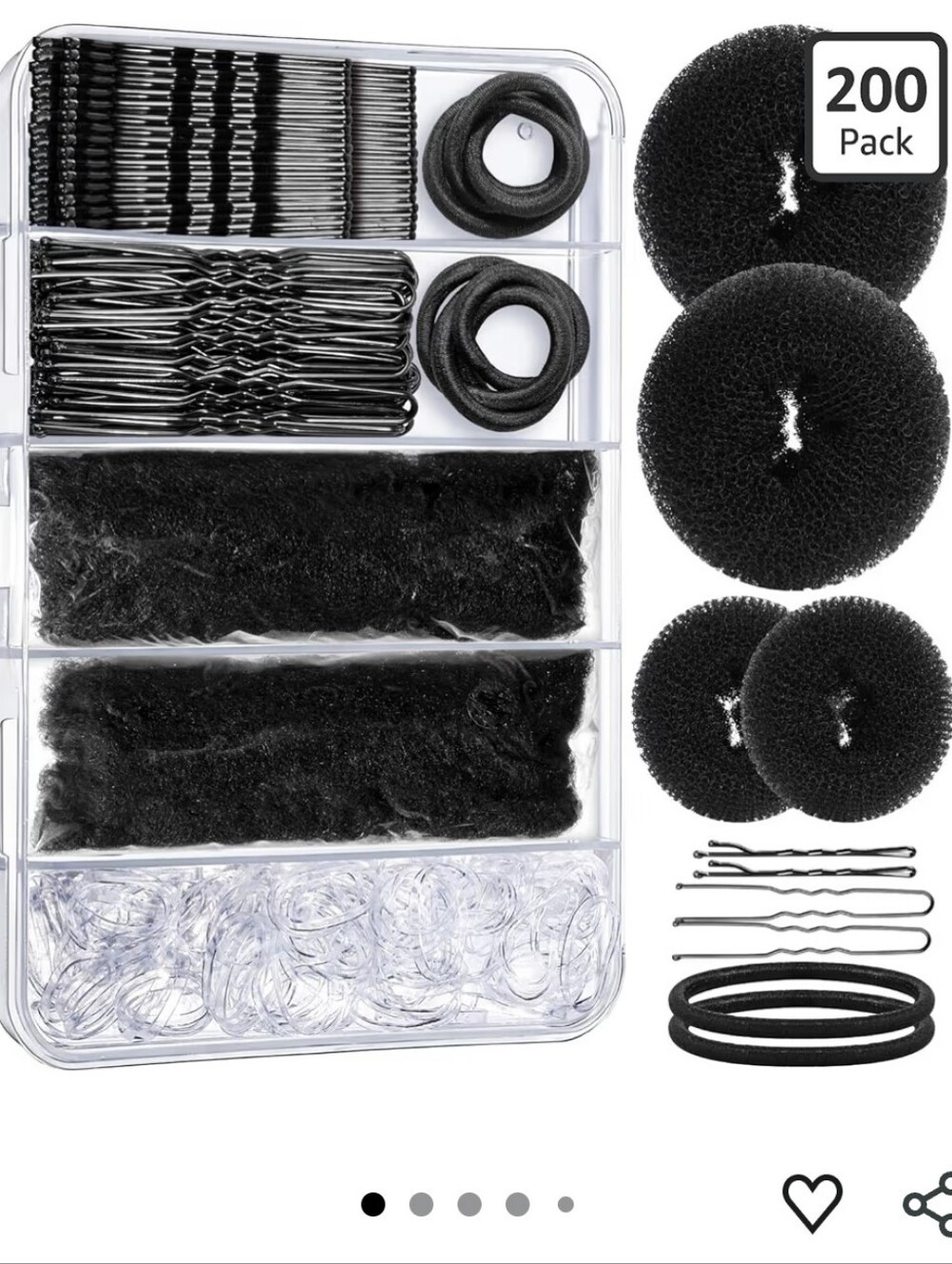 200 PCS Donut Hair Bun Maker Set